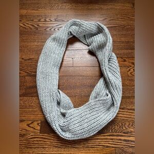 J.Crew Gray Chunky Knit Infinity Scarf Cozy Winter Loop Scarf